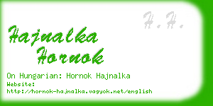 hajnalka hornok business card